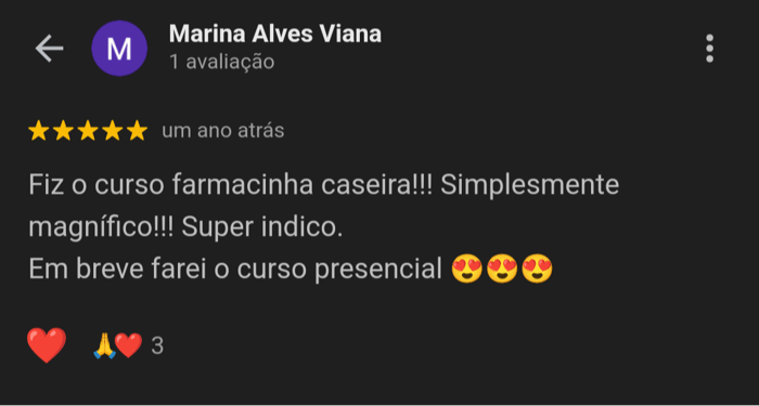 Depoimento de Marina Alves Viana sobre a Farmacinha Caseira