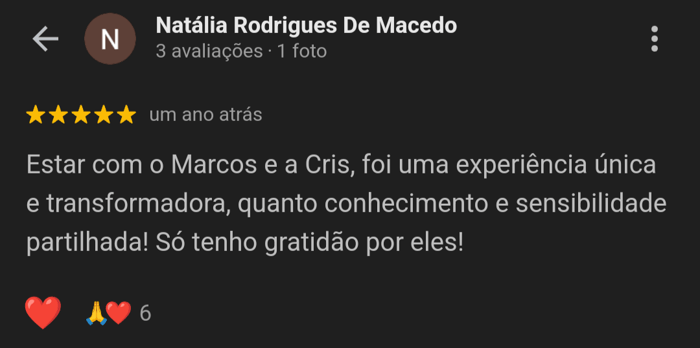 Depoimento de Natália Rodrigues De Macedo